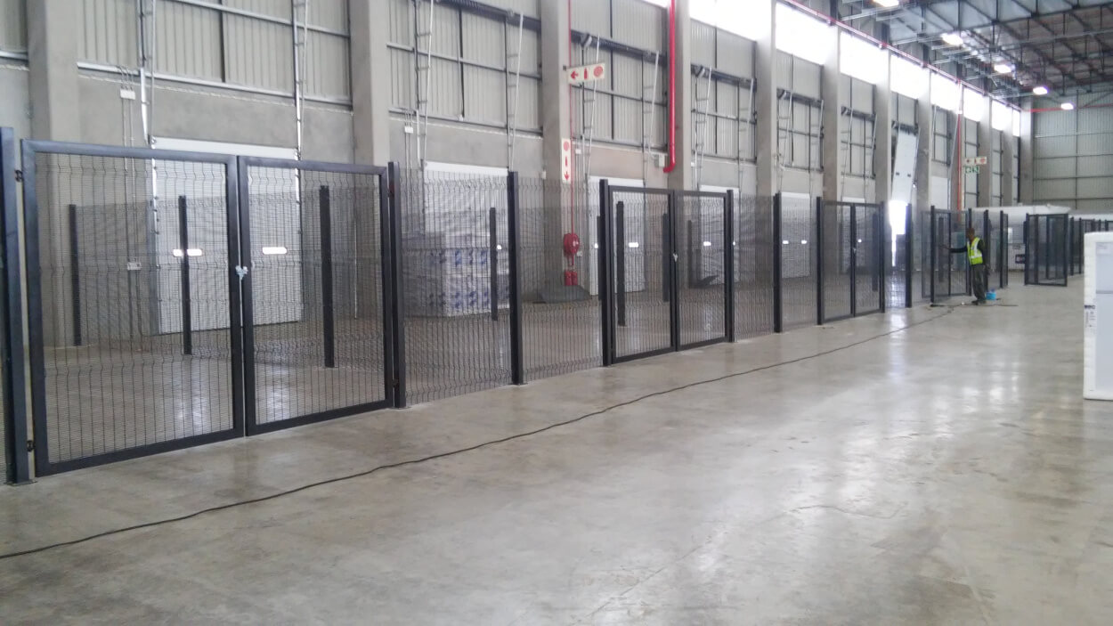 warehouse cage installation-3