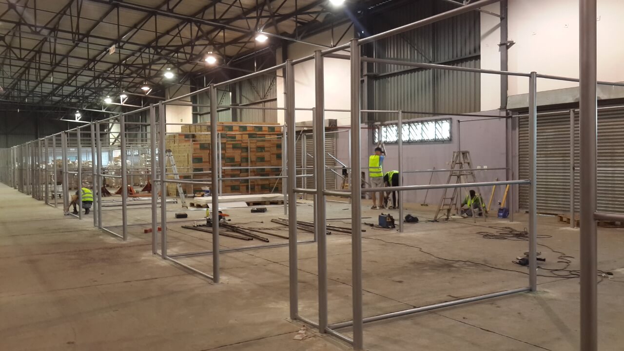 warehouse cage installation-2